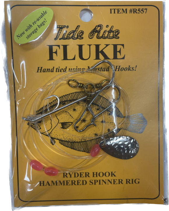 Tide Rite Fluke Ryder Hook Hammered Spinner Rig