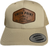 Smith Point Bait Beach and Tackle Snap Back Cap with Patched Logo