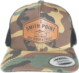 Smith Point Bait Beach and Tackle Snap Back Cap with Patched Logo